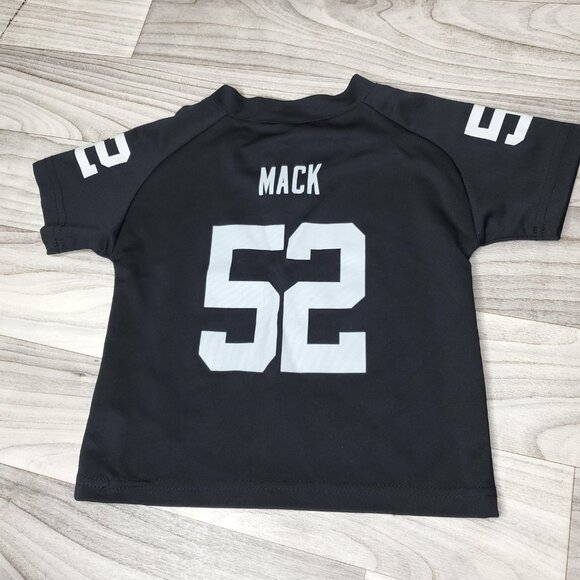 NFL TEAM APPAREL YOUTH 2T RAIDERS FOOTBALL JERSEY #52 MACK - Picture 4 of 4